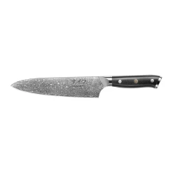 Hâws Cuchillo de chef Damascus By 32 cm, Negro-acero inoxidable NegroPlateado Clearance