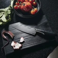 Fiskars Cuchillo de chef Taiten, 16 cm PlateadoNegro New