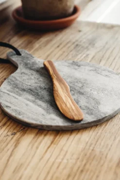 Heirol Cuchillo de mantequilla madera de olivo, 17,5 cm Marrón Hot