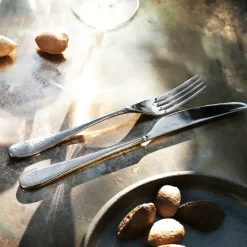 Robert Welch Cubiertos De Mesa<Cuchillo de mesa Sandstone brillante, acero inoxidable Plateado