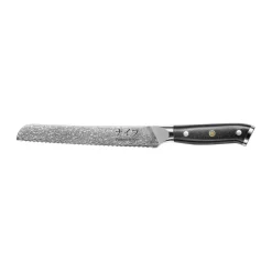 Hâws Cuchillos De Pan<Cuchillo de pan Damascus By 33 cm, Negro-acero inoxidable NegroPlateado