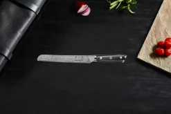 Hâws Cuchillos De Pan<Cuchillo de pan Damascus By 33 cm, Negro-acero inoxidable NegroPlateado