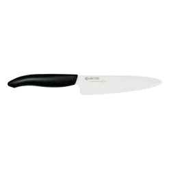 Kyocera Cuchillo de verduras de cerámica FK, 13 cm BlancoNegro Discount