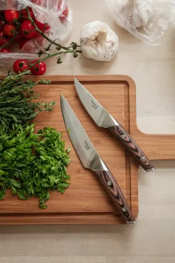 Eva Solo Cuchillo de verduras Nordic Kitchen 13 cm, Acero damasco PlateadoMarrón Best