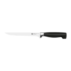 Zwilling Cuchillos De Filetear<Cuchillo fileteador Four star 18 cm, Negro-acero inoxidable Plateado