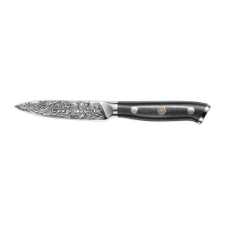 Hâws Cuchillos Para Verdura Y Fruta<Cuchillo para hierbas Damascus By 20 cm, Negro-acero inoxidable NegroPlateado