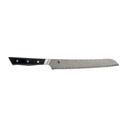 Miyabi Cuchillo para pan 24 cm, Hibana 800DP, Damasco-negro Plateado Best