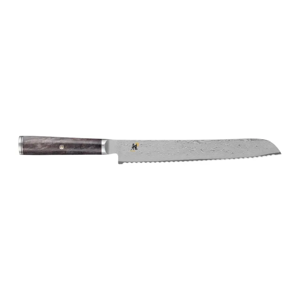 Miyabi Cuchillo para pan 23 cm, Black 5000MCD 67, Damasco-arce negro Plateado Clearance
