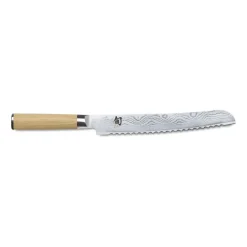 KAI Cuchillos Japoneses|Cuchillos De Pan<Cuchillo para pan Shun Classic White, 23 cm BeigePlateado