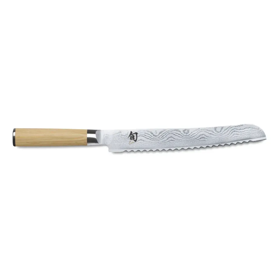 KAI Cuchillos Japoneses|Cuchillos De Pan<Cuchillo para pan Shun Classic White, 23 cm BeigePlateado