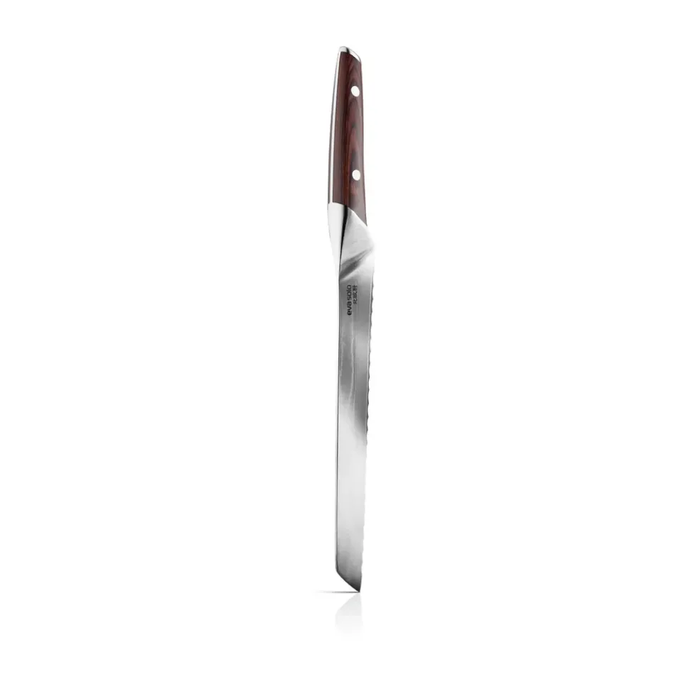 Eva Solo Cuchillo para pan Nordic Kitchen 24 cm, Acero damasco PlateadoMarrón Clearance