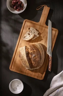 Eva Solo Cuchillo para pan Nordic Kitchen 24 cm, Acero damasco PlateadoMarrón Clearance