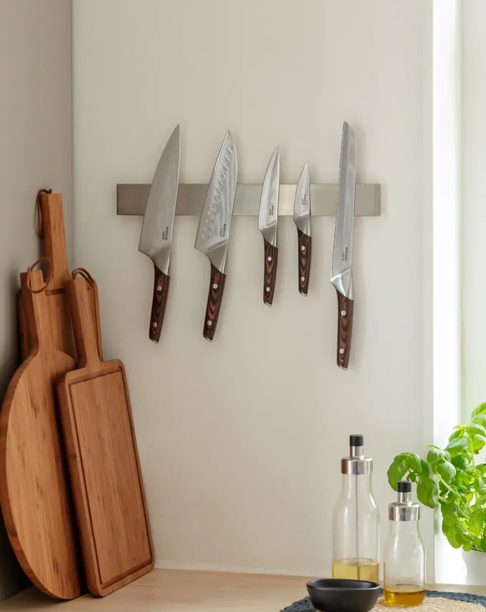 Eva Solo Cuchillo para pan Nordic Kitchen 24 cm, Acero damasco PlateadoMarrón Clearance
