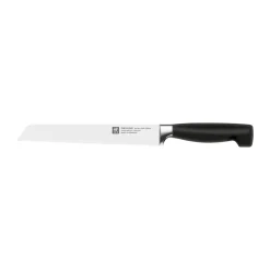 Zwilling Cuchillo para pan Four star 20 cm, Negro-acero inoxidable Plateado Outlet