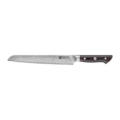 Zwilling Cuchillo para pan Tanrei 23 cm, Acero damasco-negro Plateado Discount