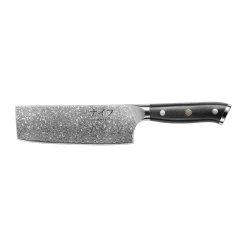 Hâws Cuchillos Para Verdura Y Fruta<Cuchillo para verduras Damascus By 30 cm, Negro-acero inoxidable NegroPlateado