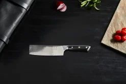 Hâws Cuchillos Para Verdura Y Fruta<Cuchillo para verduras Damascus By 30 cm, Negro-acero inoxidable NegroPlateado