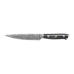 Hâws Otros Cuchillos<Cuchillo universal Damascus By 23,6 cm, Negro-acero inoxidable NegroPlateado