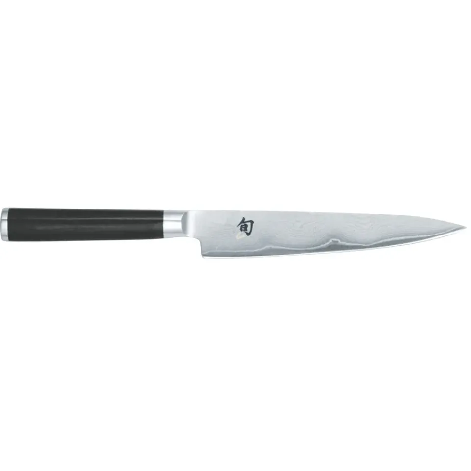 KAI Cuchillo universal Shun Classic, 15 cm PlateadoNegro Clearance