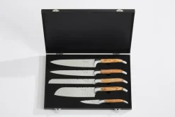 Hâws Cuchillos de chef Laguiole By , 5 piezas, Oliva MarrónPlateado New