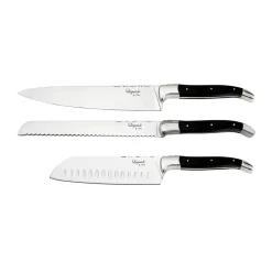 Hâws Juegos De Cuchillos De Cocina<Cuchillos de chef Laguiole By , 3 piezas, Madera negra NegroPlateado
