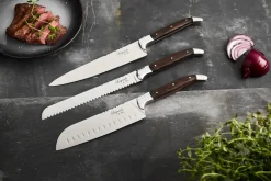 Hâws Cuchillos de chef Laguiole By , 3 piezas, Wengué MarrónPlateado Online