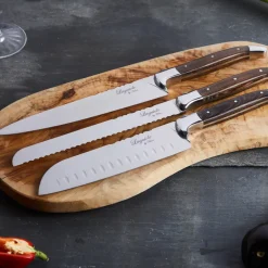 Hâws Cuchillos de chef Laguiole By , 3 piezas, Wengué MarrónPlateado Online