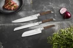 Hâws Cuchillos de chef Laguiole By , 3 piezas, Roble MarrónPlateado New
