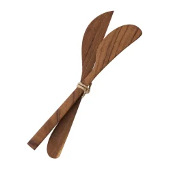 Tell Me More Cuchillos De Untar<Cuchillos de mantequilla Teak, 2-pack, Marrón