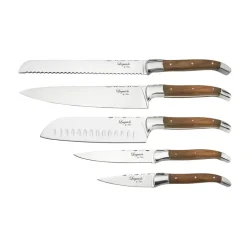 Hâws Cuchillos Laguiole By , 5 piezas, Oliva MarrónPlateado Online