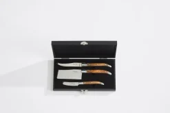 Hâws Cuchillos para queso Laguiole By , 3 piezas, Oliva MarrónPlateado Discount