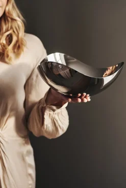 Georg Jensen Cuenco Bloom, grande, Ø 34 cm GrisPlateado Best