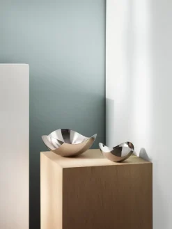 Georg Jensen Cuenco Bloom, pequeño, Ø 26 cm GrisPlateado Online