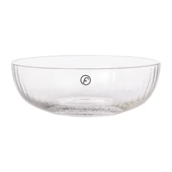 ERNST Cuenco de vidrio acanalado Ø13 cm, Transparente Outlet