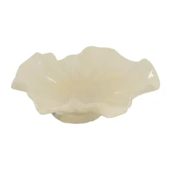 Olsson & Jensen Boles Para Servir<Cuenco Loa con base 22 cm, Vainilla Blanco
