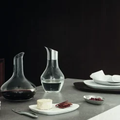 Georg Jensen Decantador de vino con plato Sky, 0,75 l Transparente