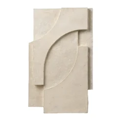 Kristina Dam Studio Decoración de pared Serif Relief M, Off white Blanco Sale