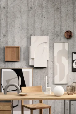 Kristina Dam Studio Decoración de pared Serif Relief M, Off white Blanco Sale