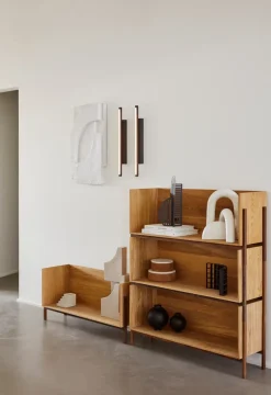 Kristina Dam Studio Decoración de pared Serif Relief M, Off white Blanco Sale
