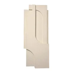 Kristina Dam Studio Decoración de pared Serif Relief L, Off white Blanco