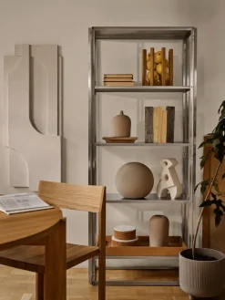 Kristina Dam Studio Decoración de pared Serif Relief L, Off white Blanco