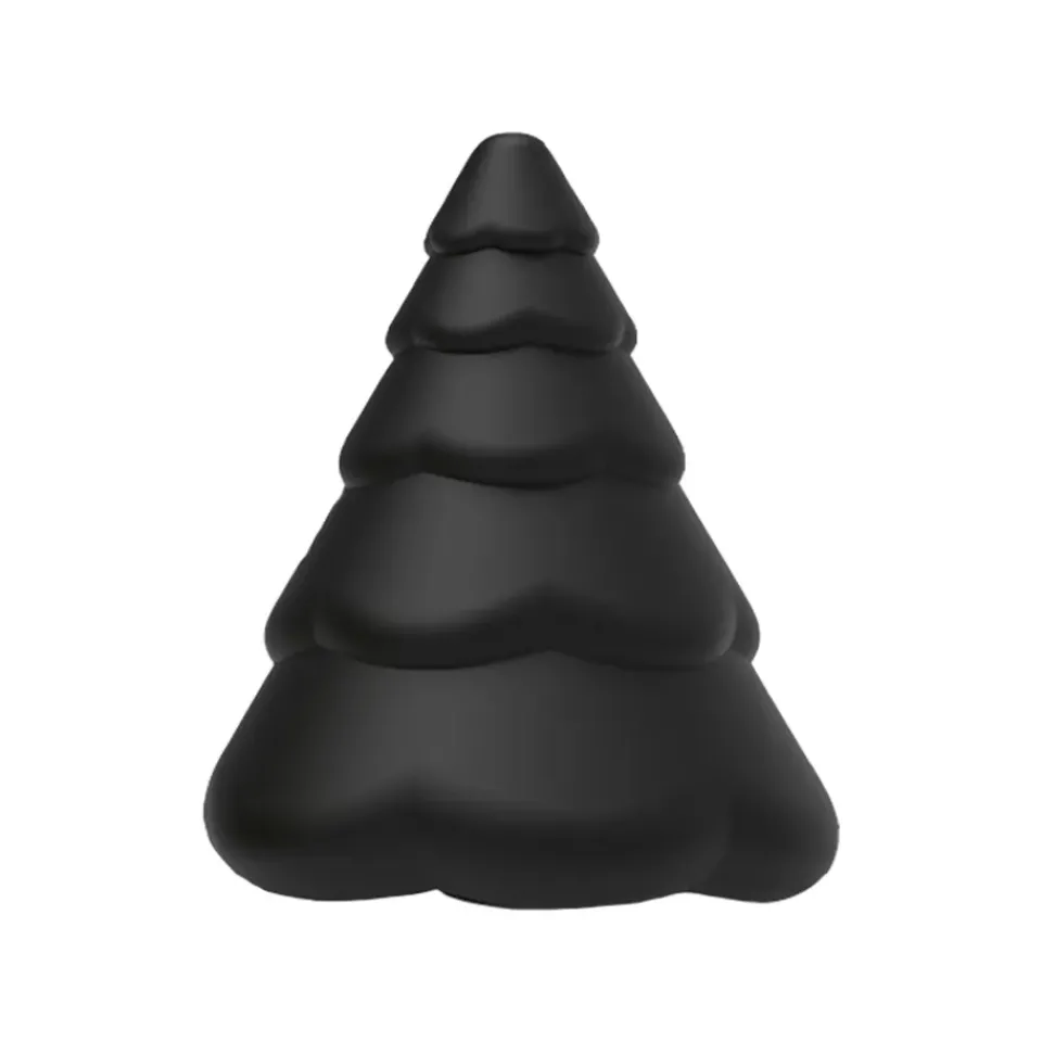 Cooee Design Decoración Snowy árbol de navidad 20 cm, Black Negro Hot
