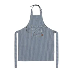 OYOY Delantal Striped denim elephant, Blue Azul Outlet