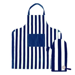 Sagaform Delantal y manopla de horno Aron, Azul-beige AzulBeige Clearance
