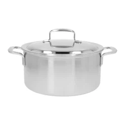 Demeyere Ollas<5-Plus olla baja de acero inoxidable, 5,2 L Plateado