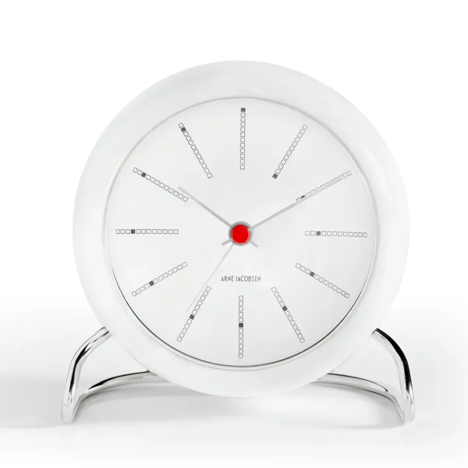 Arne Jacobsen Clocks Despertador AJ Bankers, Blanco Discount