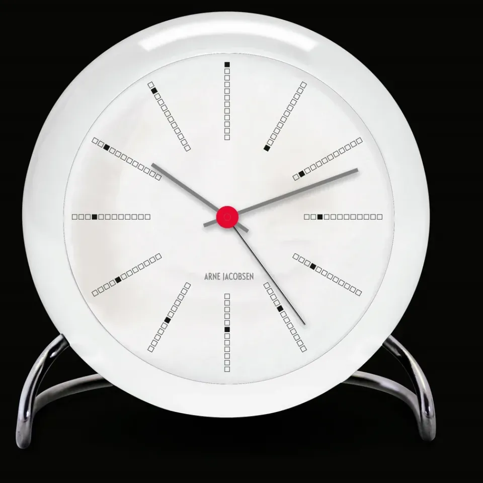 Arne Jacobsen Clocks Despertador AJ Bankers, Blanco Discount