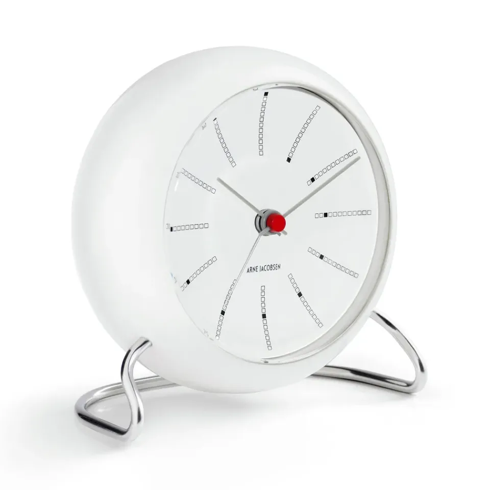 Arne Jacobsen Clocks Despertador AJ Bankers, Blanco Discount