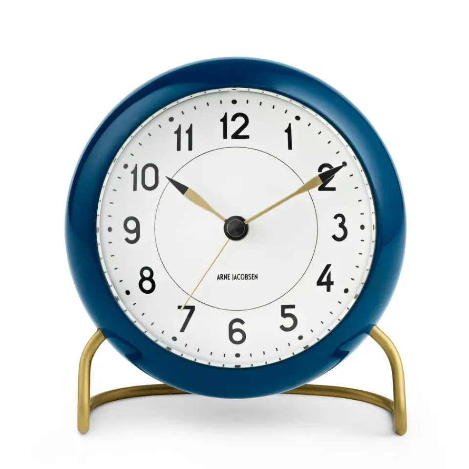 Arne Jacobsen Clocks Despertador AJ Station, azul marino, azul marino AzulBlanco Online