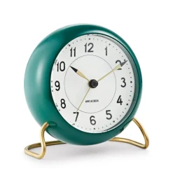 Arne Jacobsen Clocks Relojes De Escritorio Y Despertadores<Despertador AJ Station, verde, verde VerdeColor dorado